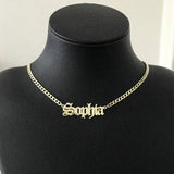 Old English Name Necklace